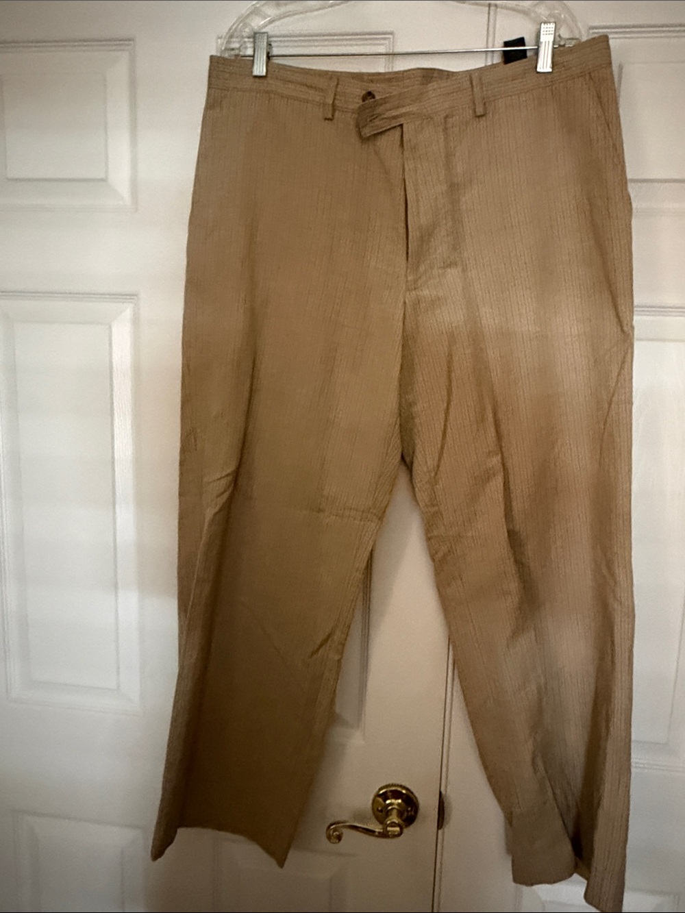Men's Tan Dress Summer Pants Italian fabric